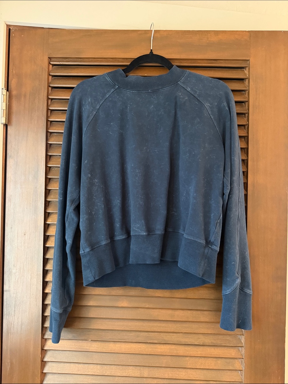 Women’s Navy Blue Crewneck Sweater - Classic Pullover tie dye